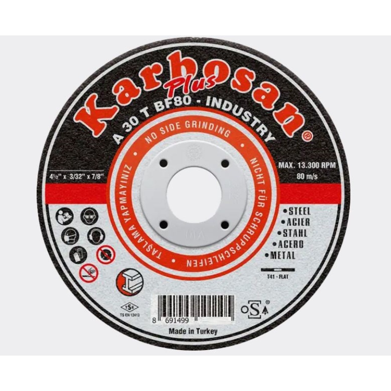 180X3X22 A30T DÜZ ENDÜSTRİ KESİCİ