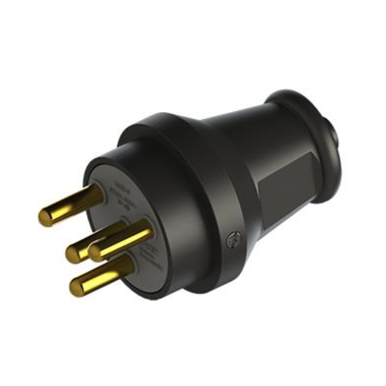 3X25A KAUÇUK TRİFAZE FİŞ SİYAH