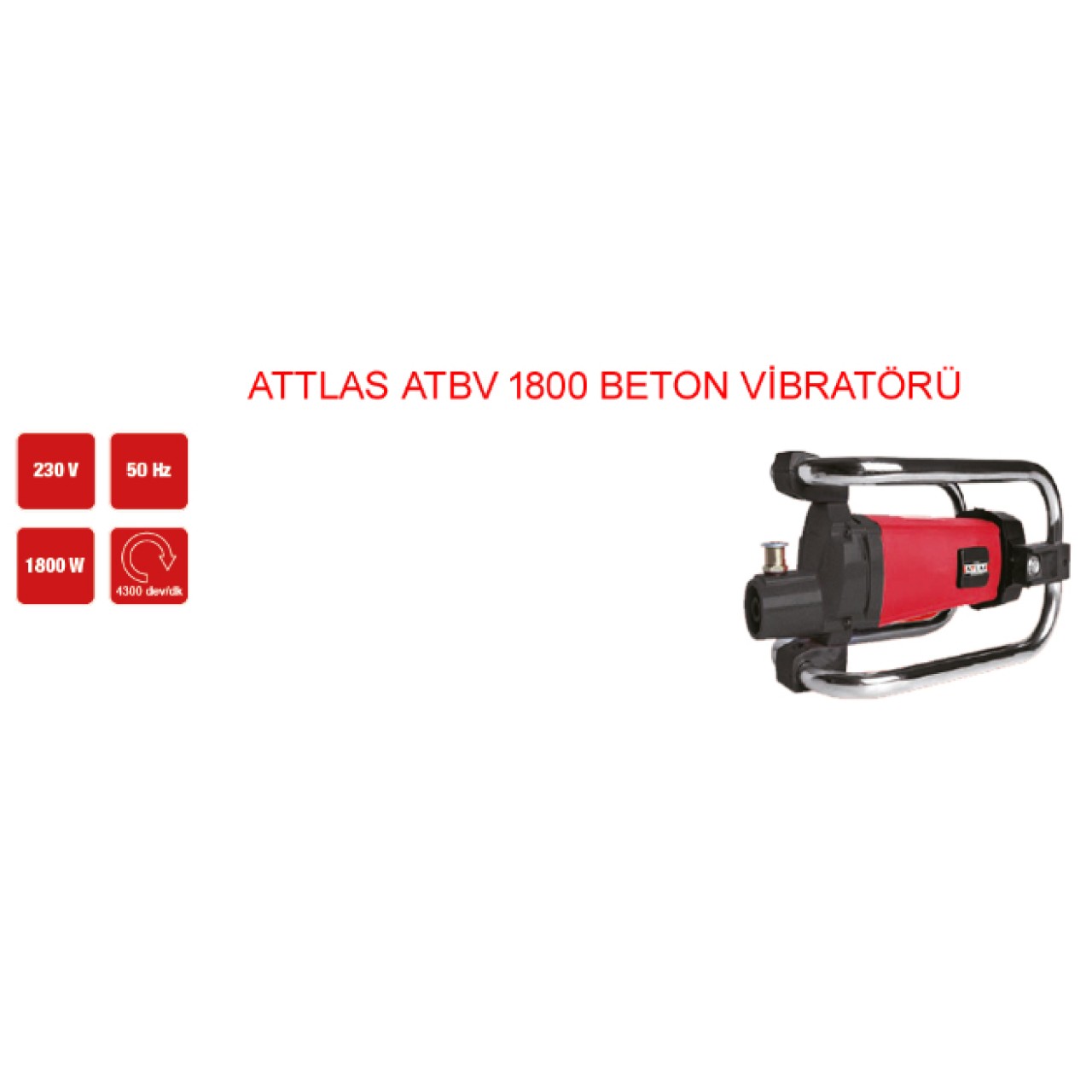 ATBV 1800 BETON VİBRATÖRÜ 1800W