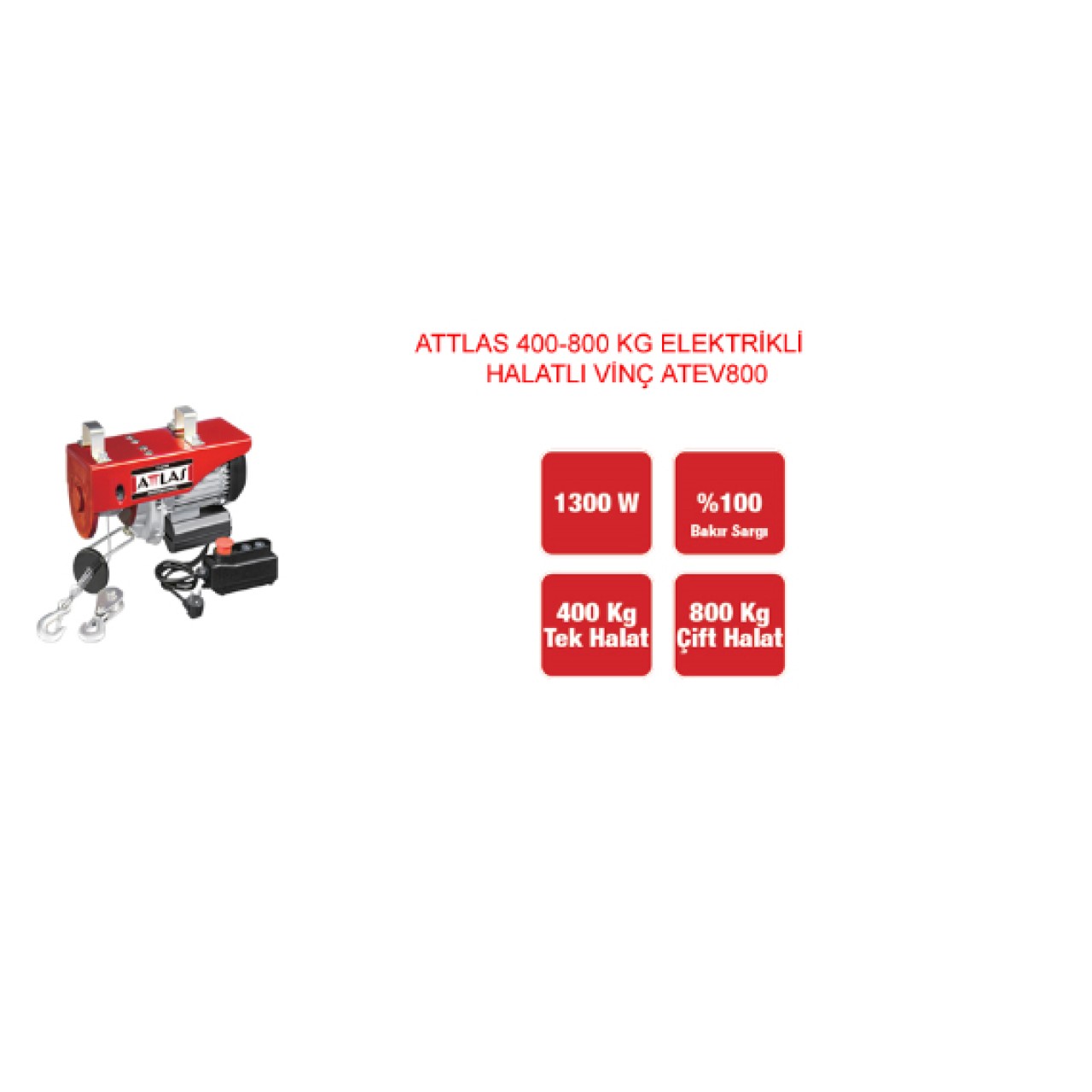 ATEV800 ELEKTRİKLİ VİNÇ ATTLAS
