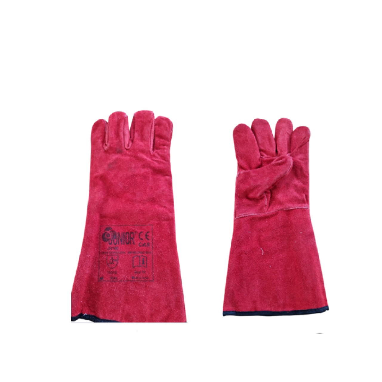 BORDO KAYNAKÇI ELDİVENİ KIRMIZI UZUN JUNİOR