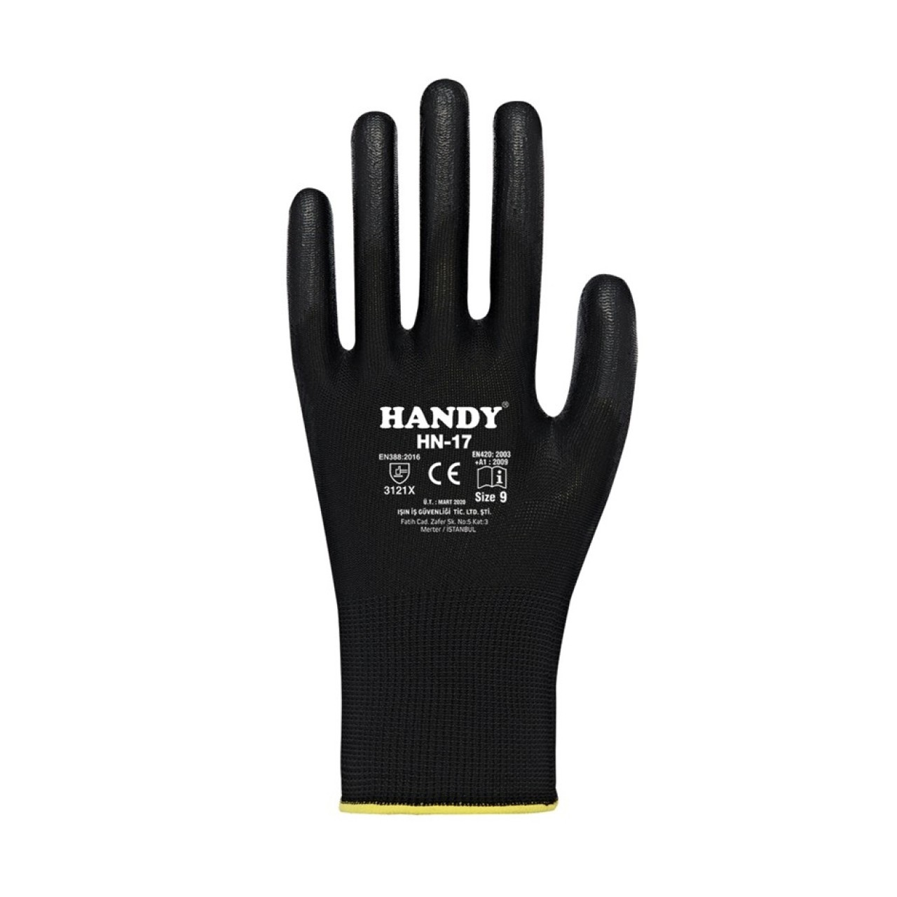 HANDY JOB PLUS HN17 SİYAH PU ELDİVEN NO:7