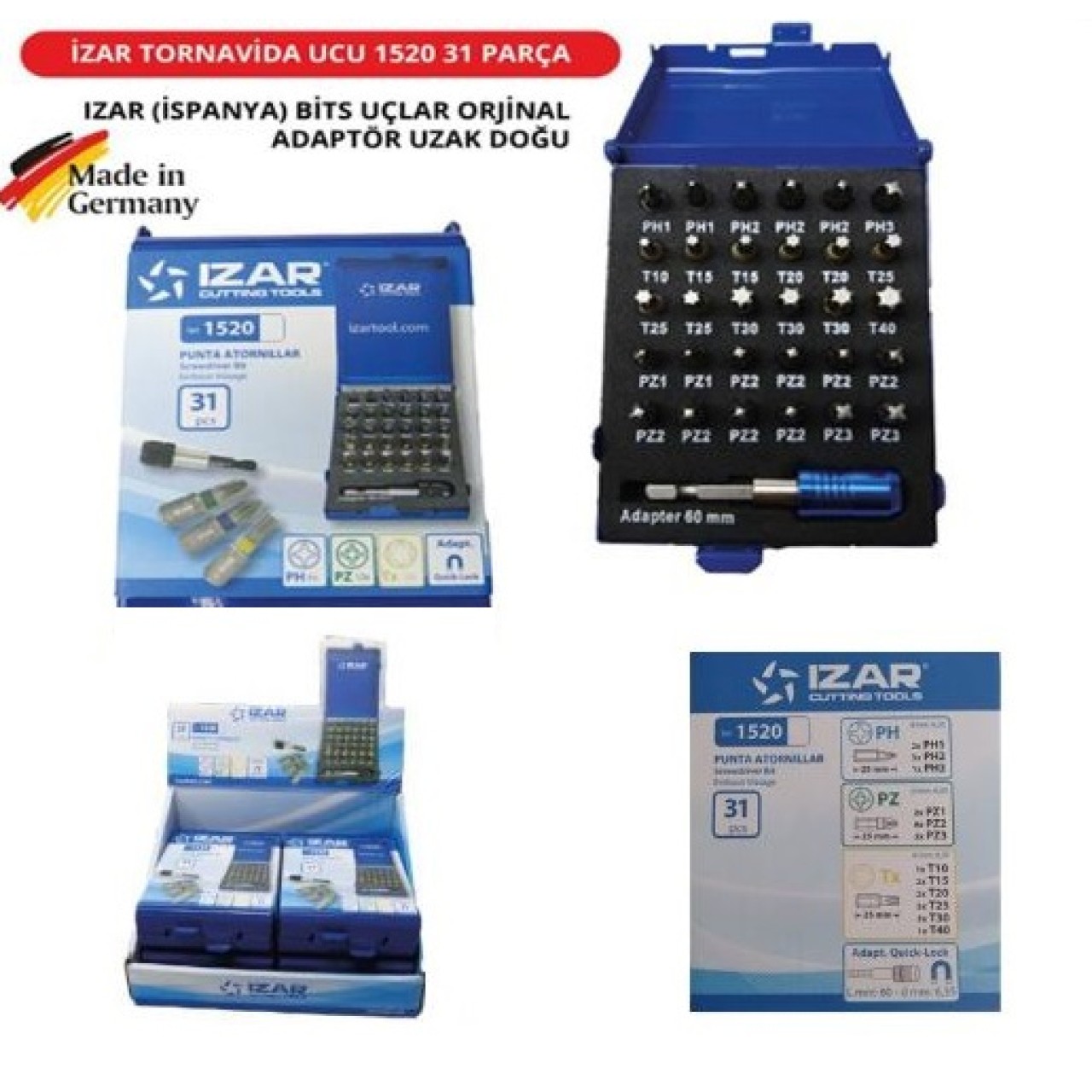 İZAR BİTS UÇ SETİ 31 PARÇA