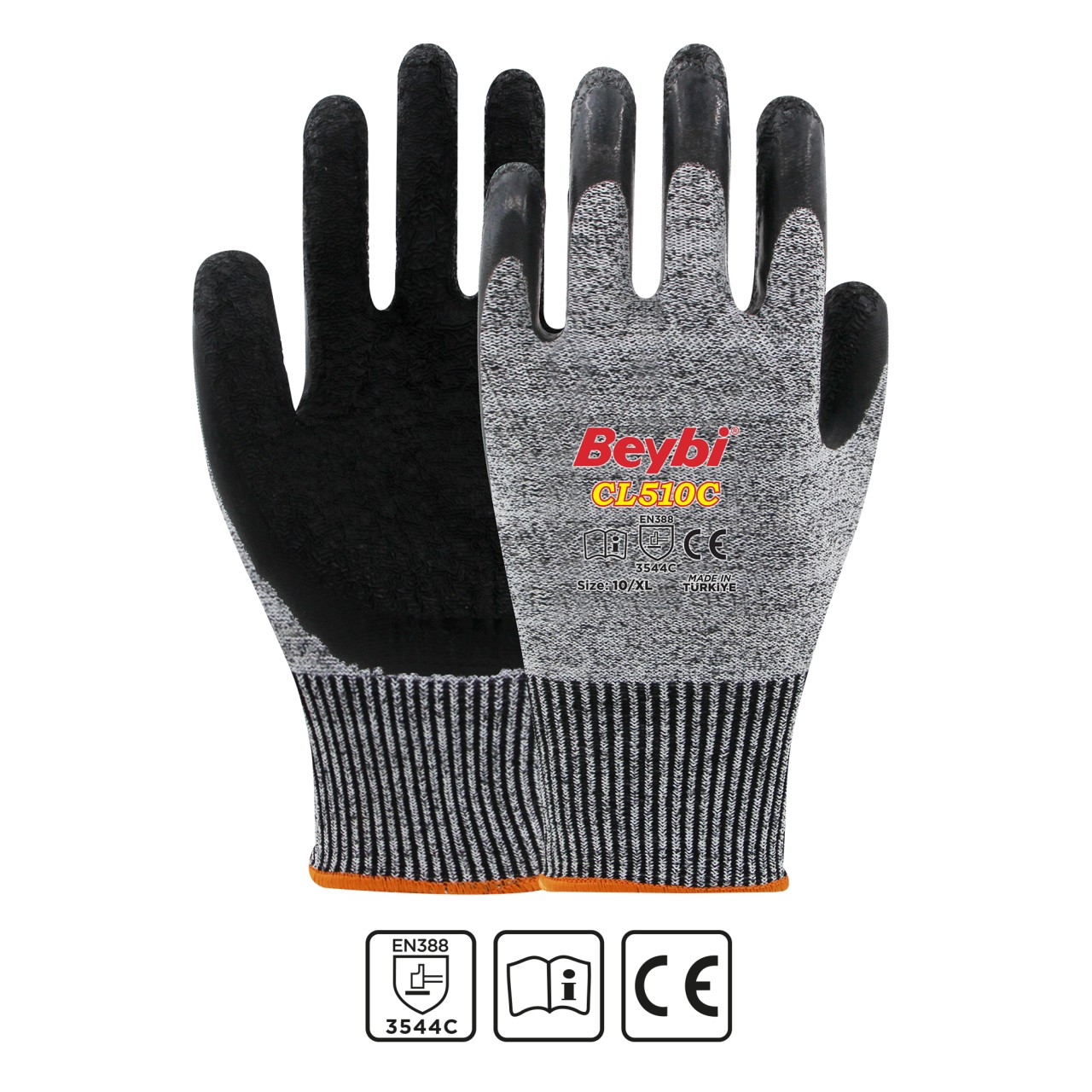 LATEKS KESİLMEZ ELDİVEN CL510C SİYAH NO:10