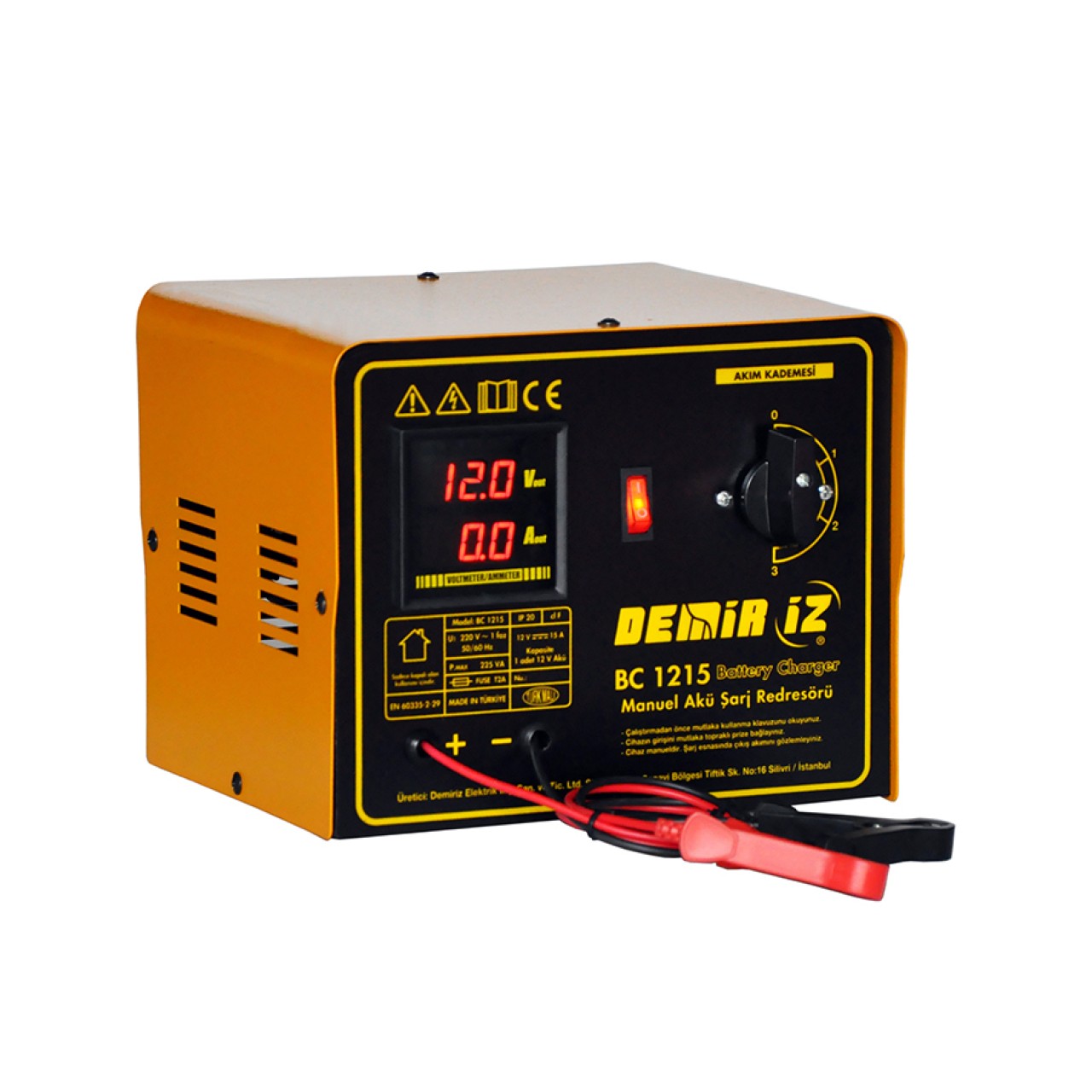 MANUEL AKÜ ŞARJ REDRESÖRÜ 12V-15A TEK DAŞ02