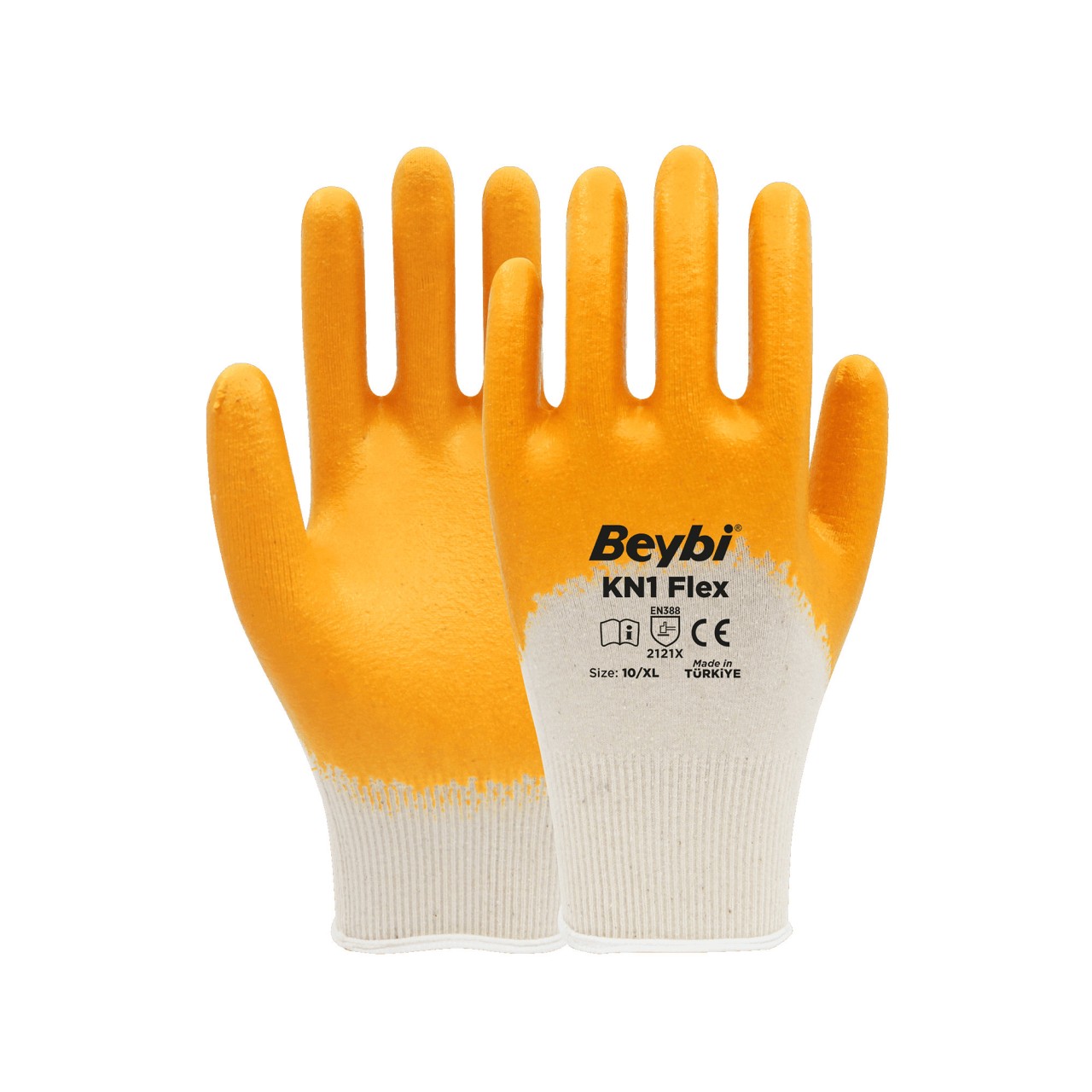 NİTRİL PAMUK ELDİVEN SARI KN1 FLEX NO:9