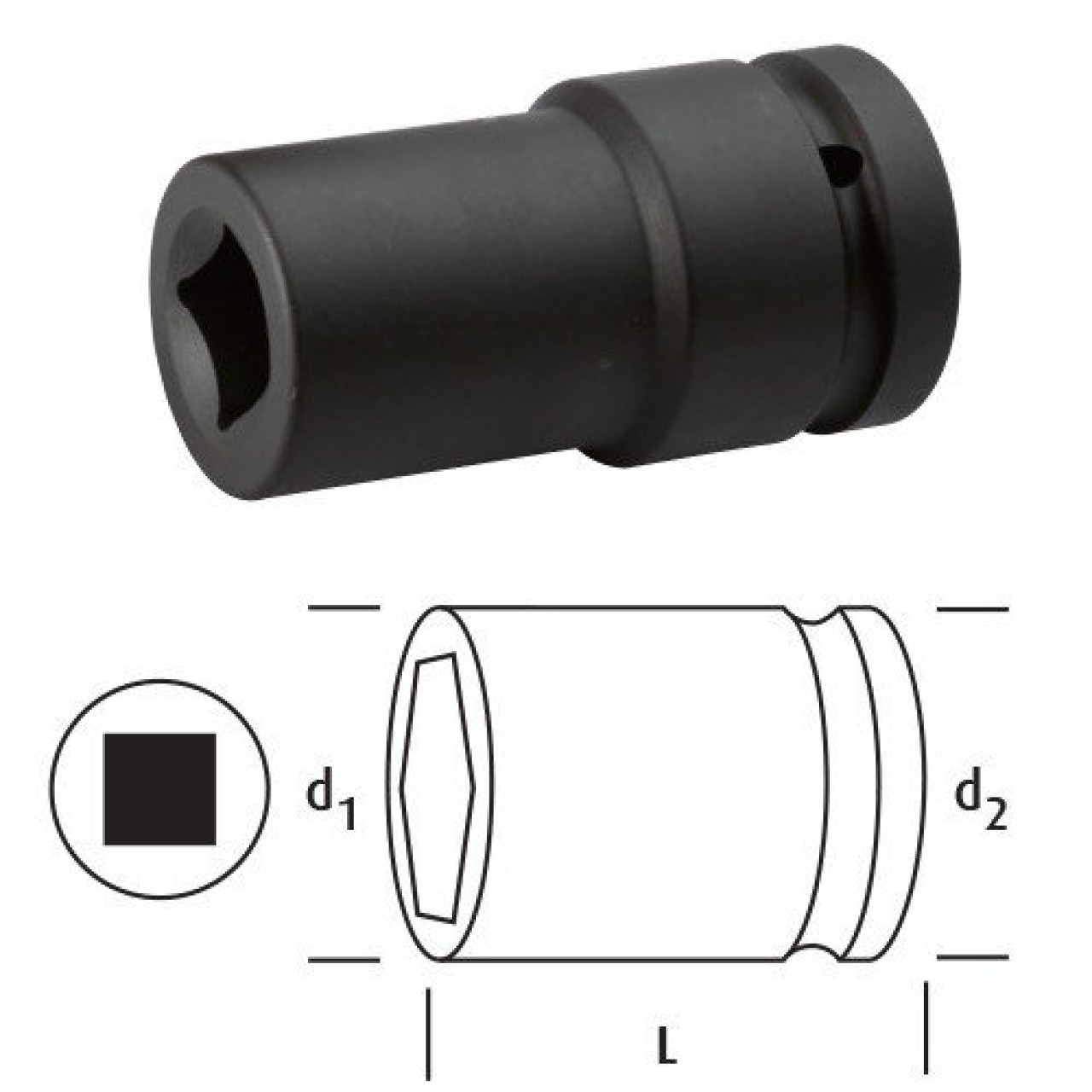 OSAKA 1'' 4 KÖŞE LOKMA 21MM KISA