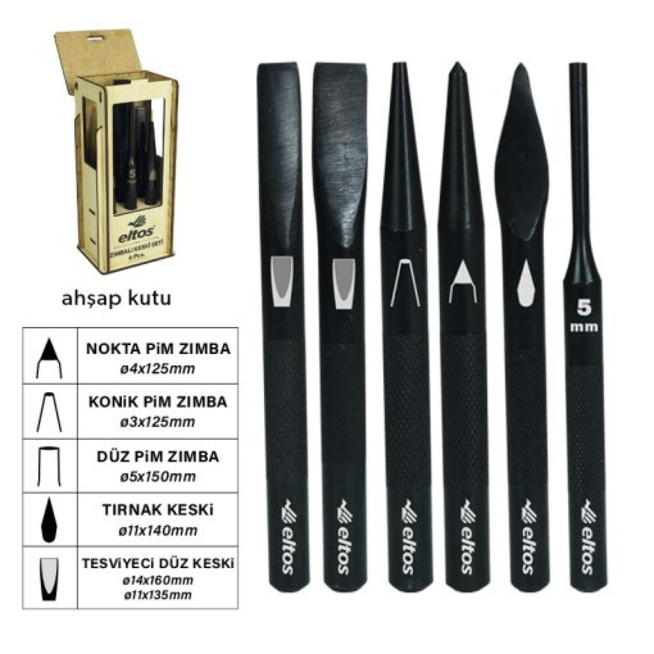 PİM ZIMBA KESKİ SETİ 6 PARÇA