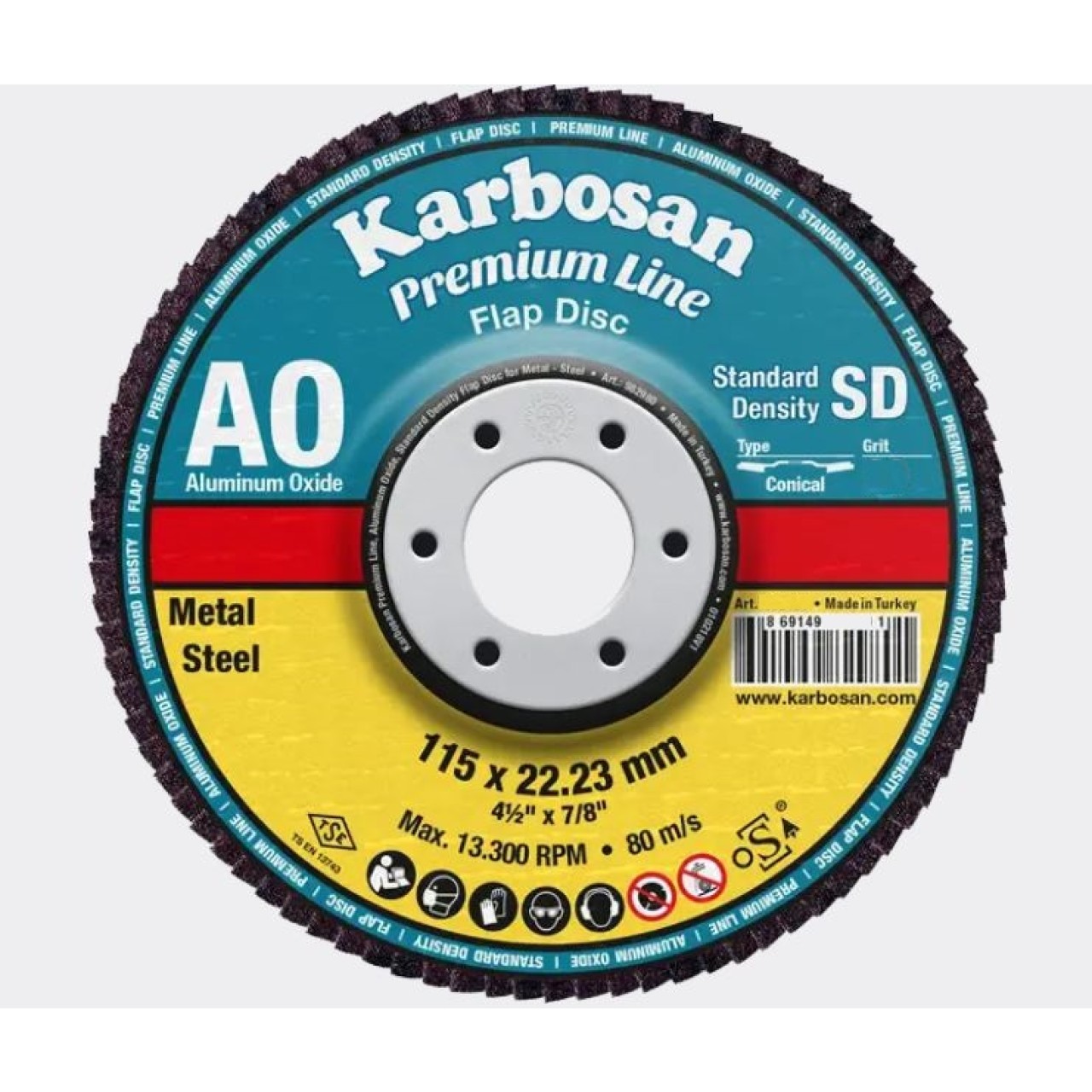 PREMİUMLİNE FLAP DİSK 115MM 40 KUM NK KONİK AO AXPR11 SD