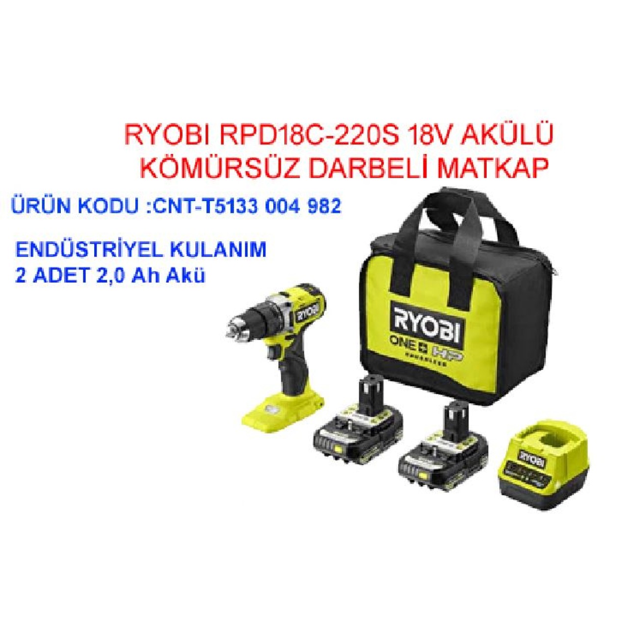 RPD18C-220S 18V DARBELİ MATKAP RYOBİ