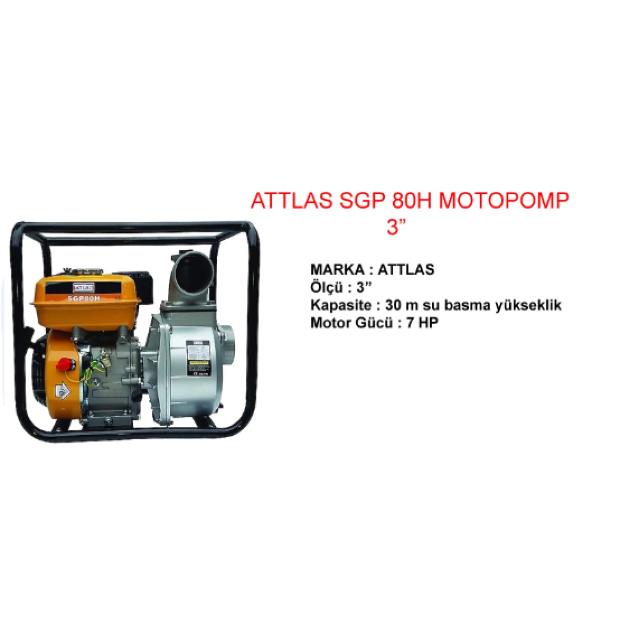 SGP80H BENZİNLİ MOTOPOMP 3''