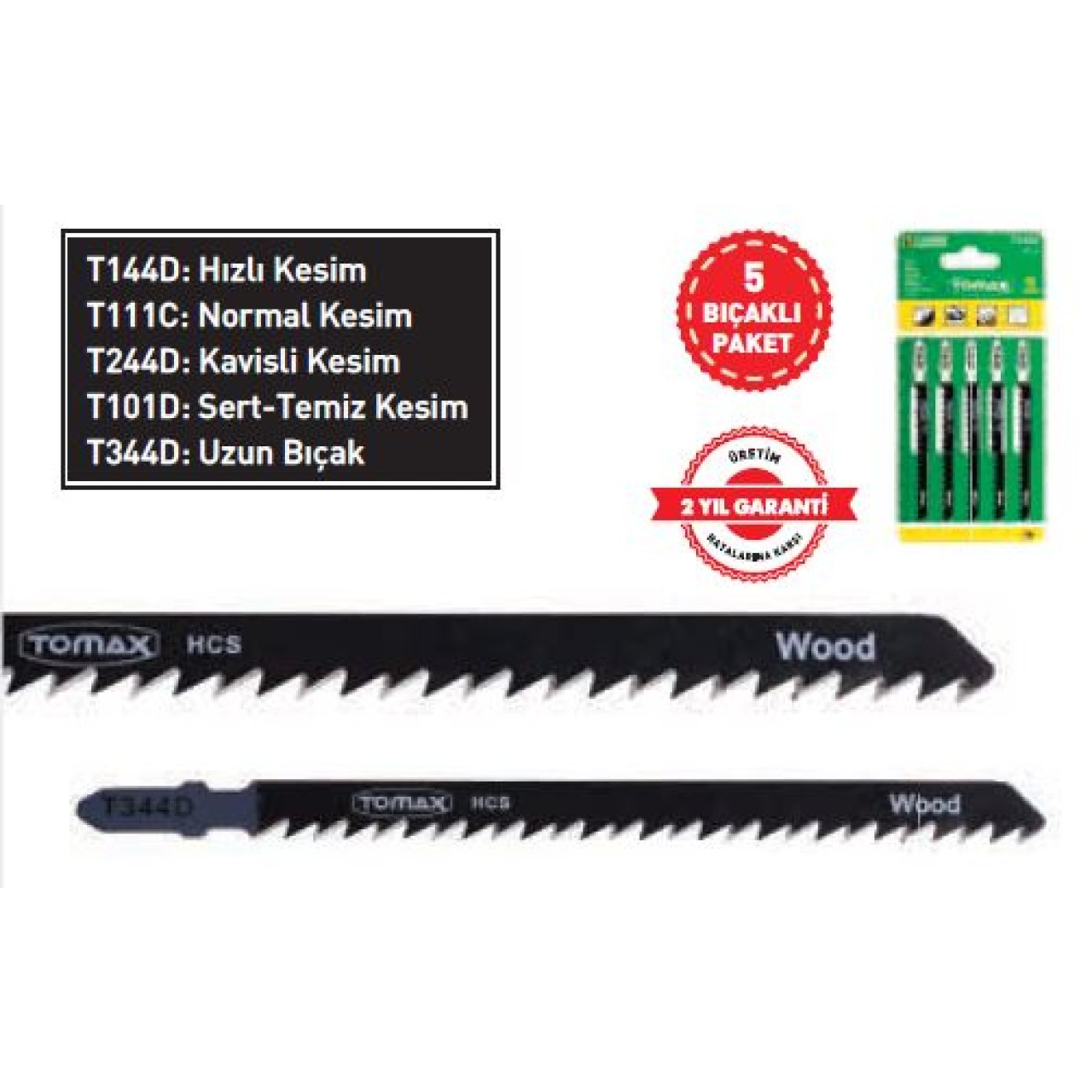 TOMAX DEKUPAJ AĞZI 5Lİ PK.T144/D HIZLI