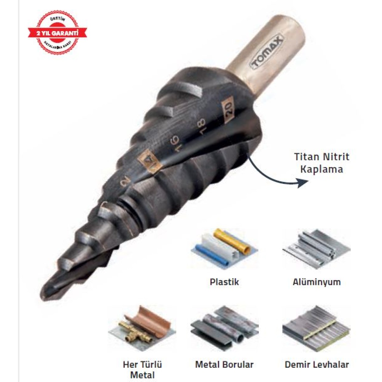 TOMAX EXPERT KADEMELİ MATKAP UCU 4-30MM